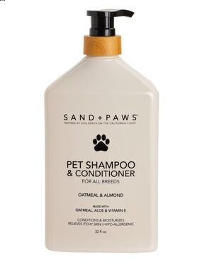 Sand + Paws Oatmeal & Almond 2 in 1 Pet Shampoo & Conditioner 32 oz
